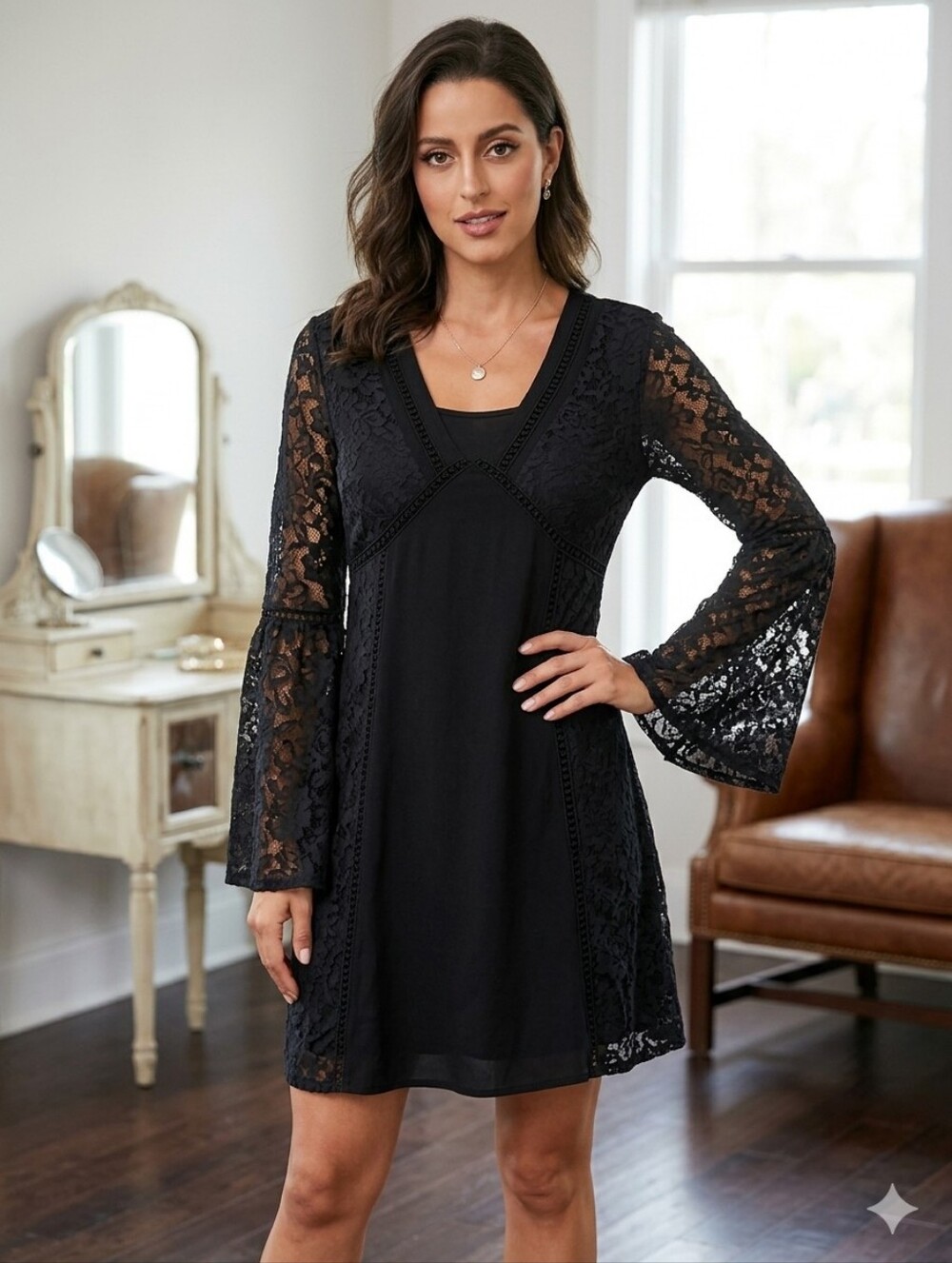 Love Riche DRESS SIZE M IN A BEAUTIFUL BLACK WITH LACE